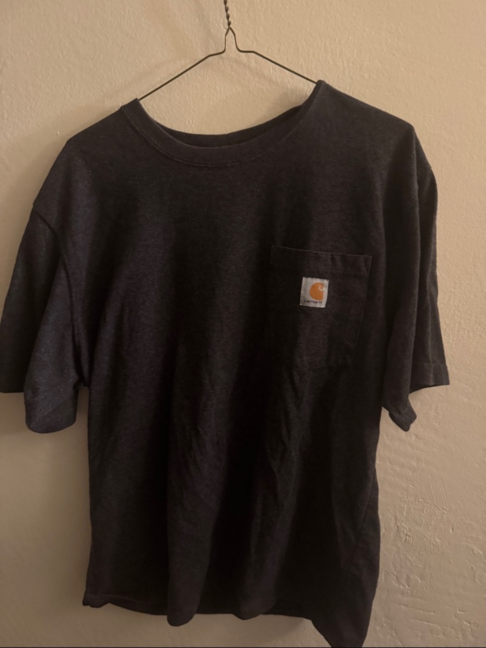 Carhartt Black Short Sleeve Pocket Tee with Logo Patch